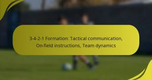 3-4-2-1 Formation: Tactical communication, On-field instructions, Team dynamics