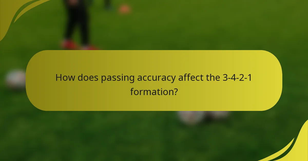 How does passing accuracy affect the 3-4-2-1 formation?