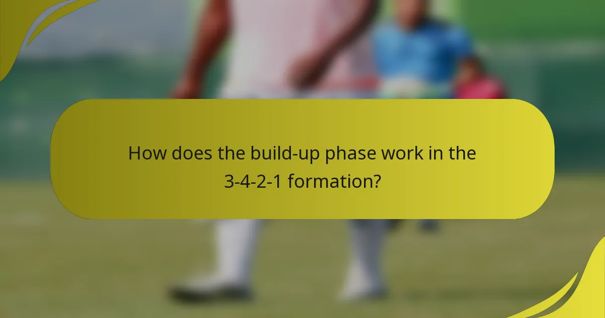 How does the build-up phase work in the 3-4-2-1 formation?