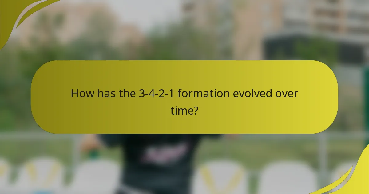 How has the 3-4-2-1 formation evolved over time?