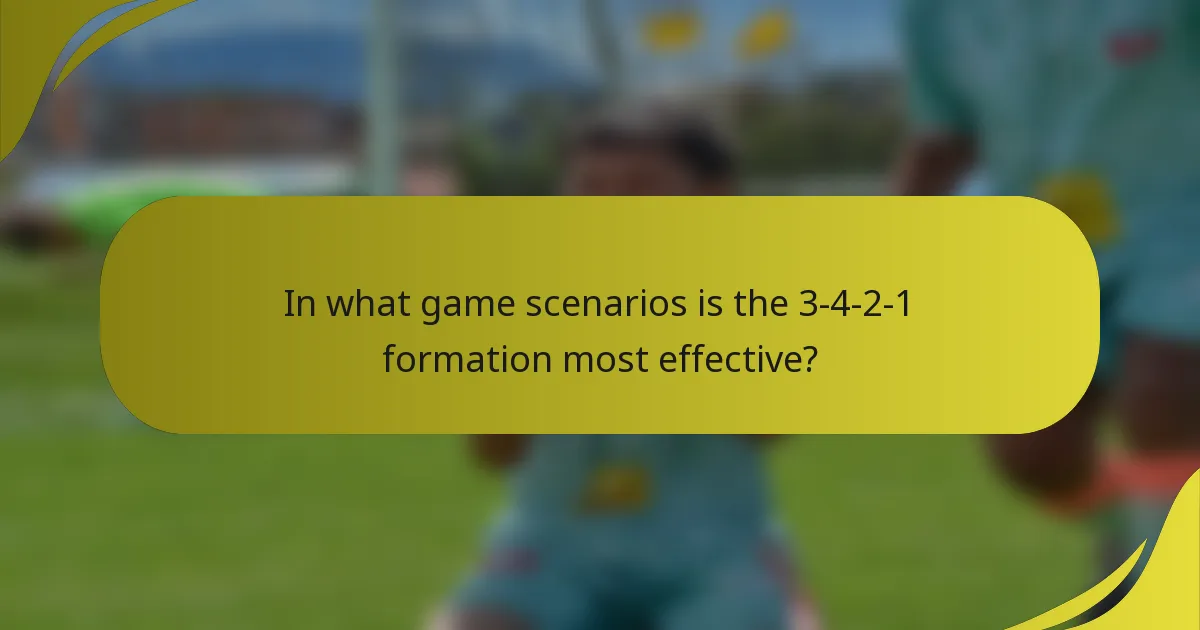 In what game scenarios is the 3-4-2-1 formation most effective?