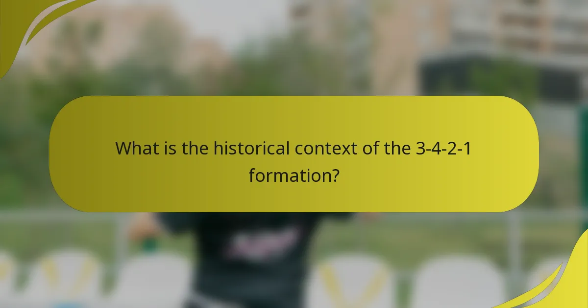 What is the historical context of the 3-4-2-1 formation?